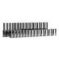 Capri Tools 1/4 in. Drive Master Chrome Sockets Set, 6-Point, 4 to 15 mm, Sockets Only CP12110-28MSD